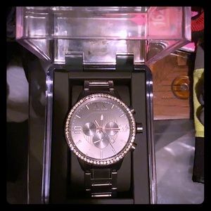 Armani Exchange Chrome Silver Watch